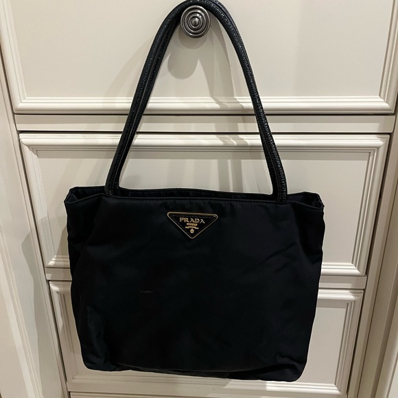 Prada Handbags - Prada Black Nylon Tote Bag